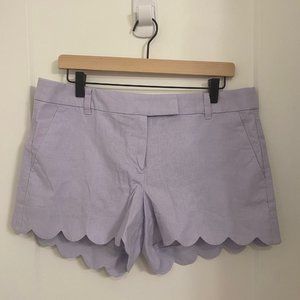 J. Crew Factory Lilac/Lavender Scallop Hem Size 10 Shorts